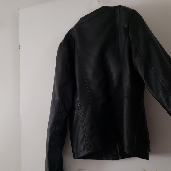 Black leather faux jacket - Picture 3 of 4